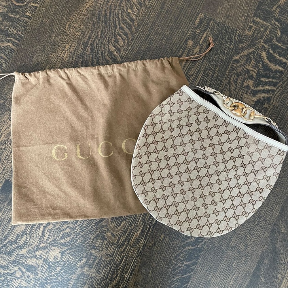 Gucci “Guccissima” monogram hobo purse with dustbag